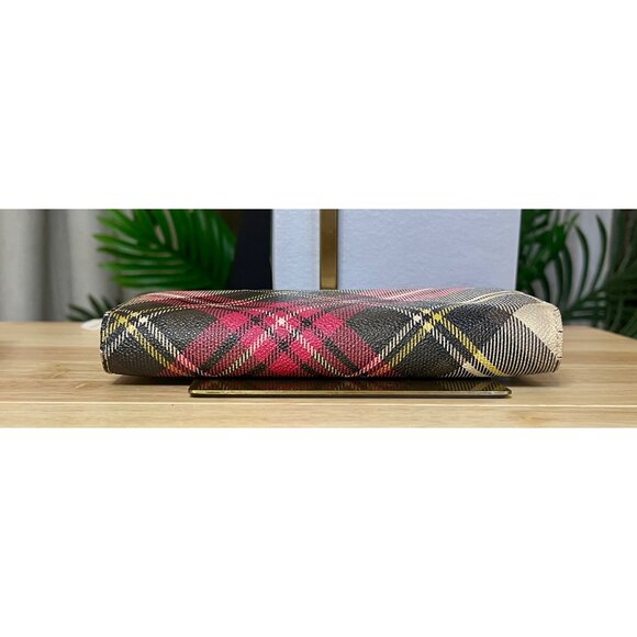 Vivienne Westwood Tartan Check Wallet With Gold Orb Logo - Picture 2 of 15